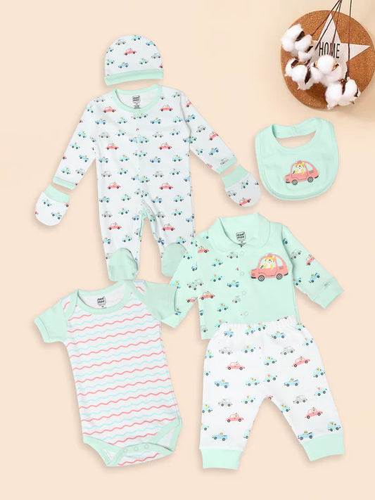 Clothing Gift Set Pack of 7 Cars - Green