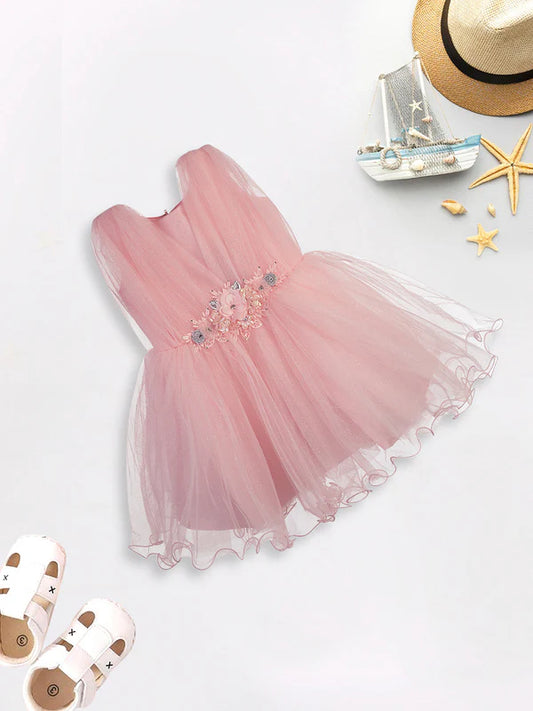 Exquisite Pink baby Frock