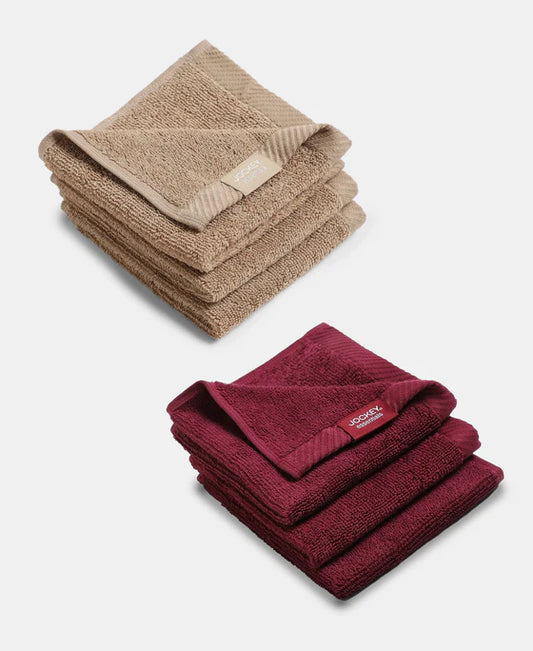 #T301 Pack of 6 Cotton Terry Ultrasoft and Durable Solid Face Towe
