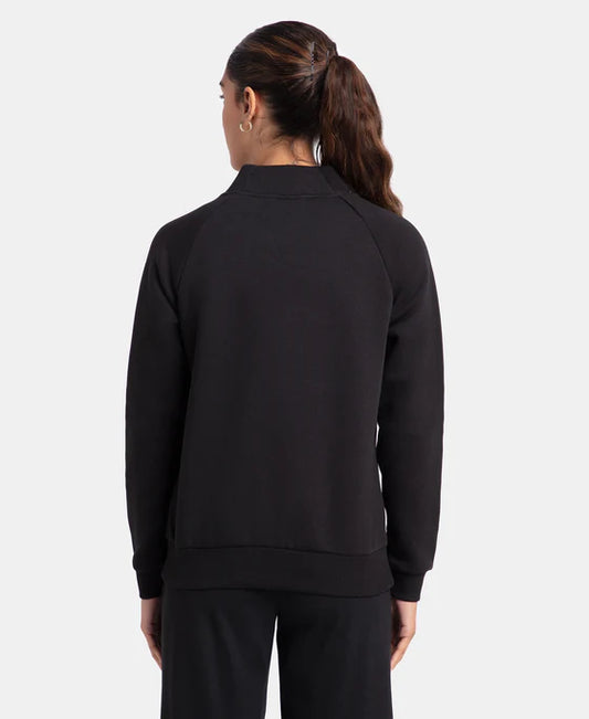 #U108Super Combed Cotton Rich Fleece Fabric Full Zip High Neck Jacket with Front Pockets