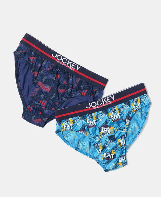 #UB12Super Combed Cotton Printed Brief with Ultrasoft Waistband -