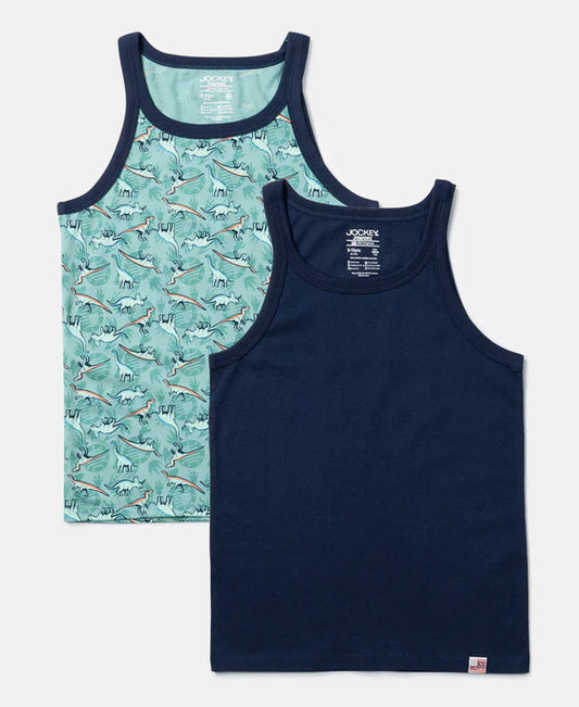#UB24 Super Combed Cotton Printed Round Neck Sleeveless Vest