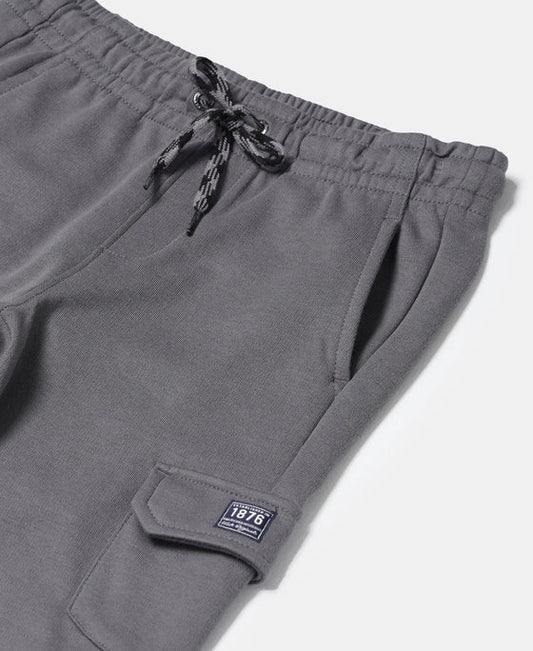 #UB67 Boy's Super Combed Cotton Rich Cargo Pants with Cuffed Hem