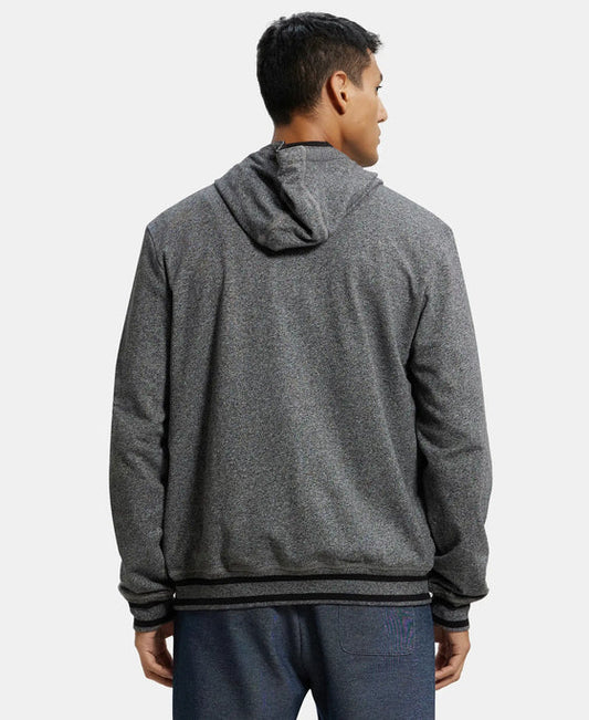 #UM05 Super Combed Cotton French Terry Hoodie Jacket with Ribbed Cuffs