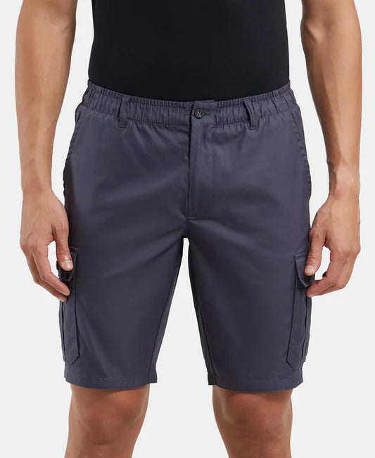 #UM17 Super Combed Mercerised Cotton Woven Straight Fit Cargo Shorts