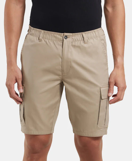 #UM17 Super Combed Mercerised Cotton Woven Straight Fit Cargo Shorts