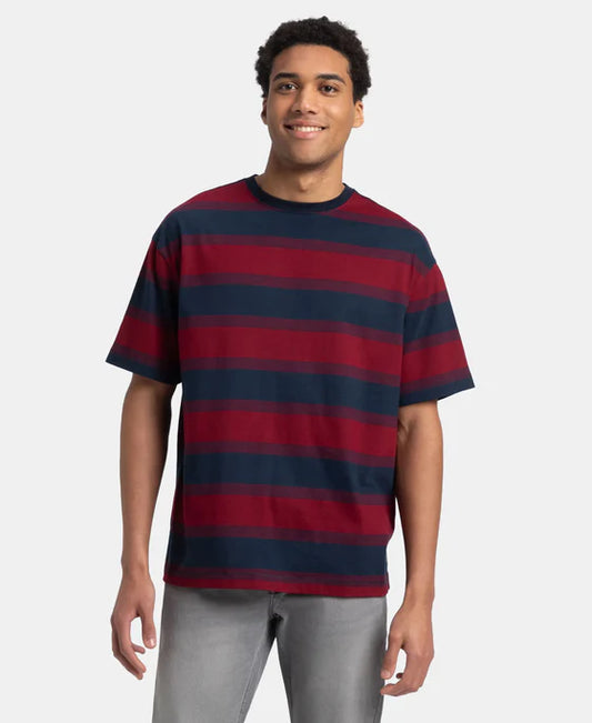 #UM24 Super Combed Cotton Rich Striped Oversized T-Shirt