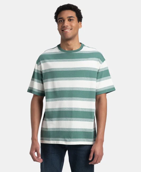 #UM24 Super Combed Cotton Rich Striped Oversized T-Shirt