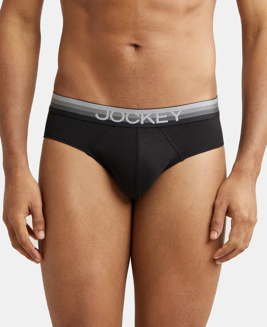 #US07 Super Combed Cotton Elastane Stretch Solid Brief with Ultrasoft Waistband -