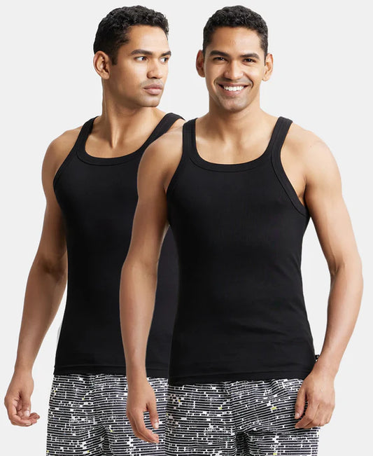 #US26 Super Combed Cotton Rib Square Neck Gym Vest