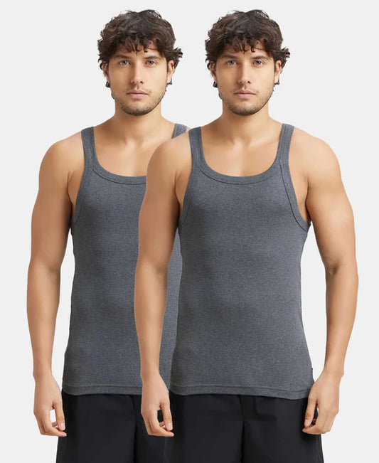 #US26 Super Combed Cotton Rib Square Neck Gym Vest