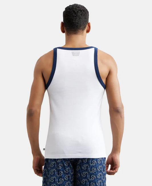 #US27 Super Combed Cotton Rib Square Neck Gym Vest