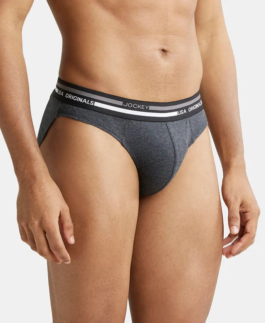 #US49 Super Combed Cotton Solid Brief with Ultrasoft Waistband