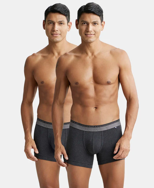 #US60 Super Combed Cotton Elastane Stretch Solid Trunk with Ultrasoft Waistband