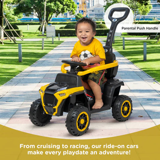 Mee Mee Kids Ride-On – Safe & Fun Push Car for Toddlers with Parental Control Handle (Yellow)