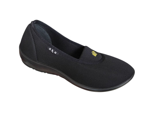 A-ha Non Lascing Shoes For Ladies FB-003 BLK By Liberty