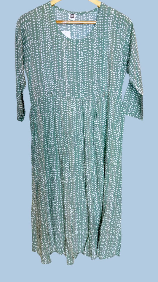 MEE MEE  Printed Rayon Maternity Dress – Stylish, Comfortable & Nursing-Friendly