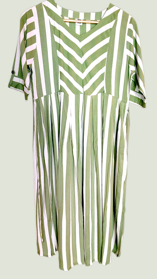 MEE MEE Orange Printed Rayon Maternity Dress – Stylish, Comfortable & Nursing-Friendly