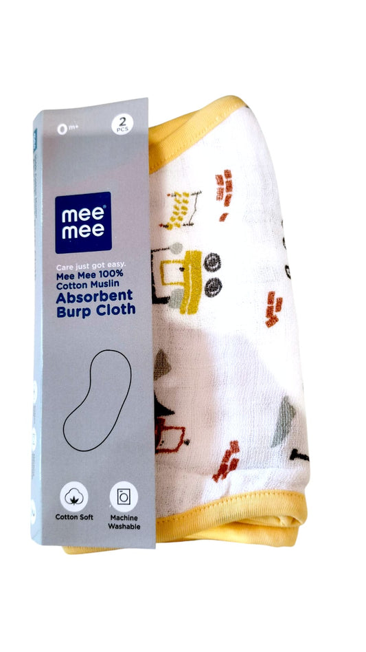 TIDY SLEEP Muslin Burp Cloths (Lightweight and Absorbent Cotton Muslin Cloth) Assorted Colour (2)
