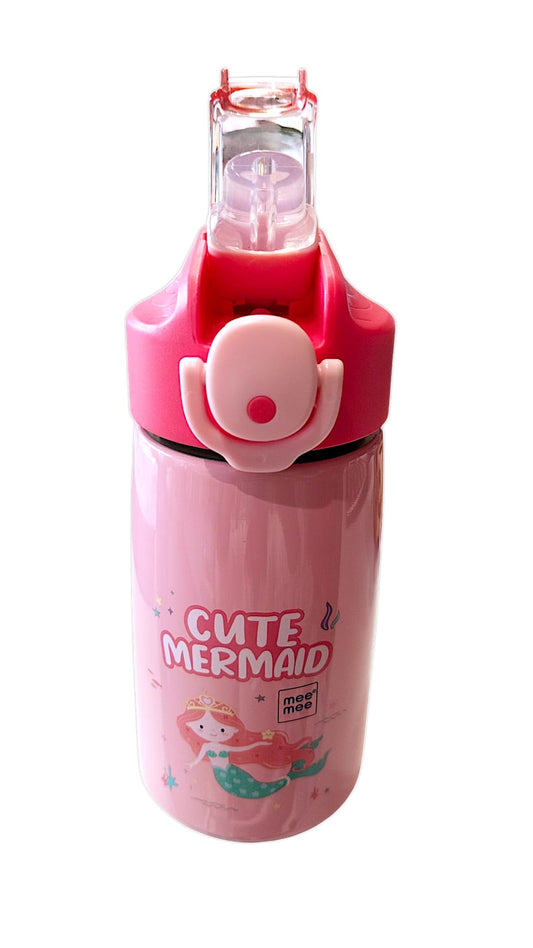 Premium Stainless Steel Straw Sipper for Baby, Leak & Spill Proof BPA Free Soft Silicone Straw Drinking Sipper Bottle for Baby