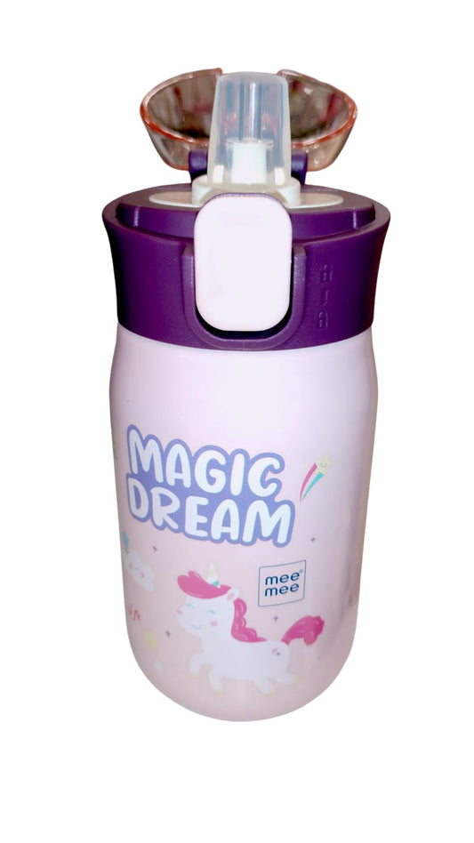 Premium Stainless Steel Straw Sipper for Baby, Leak & Spill Proof BPA Free Soft Silicone Straw Drinking Sipper Bottle for Baby