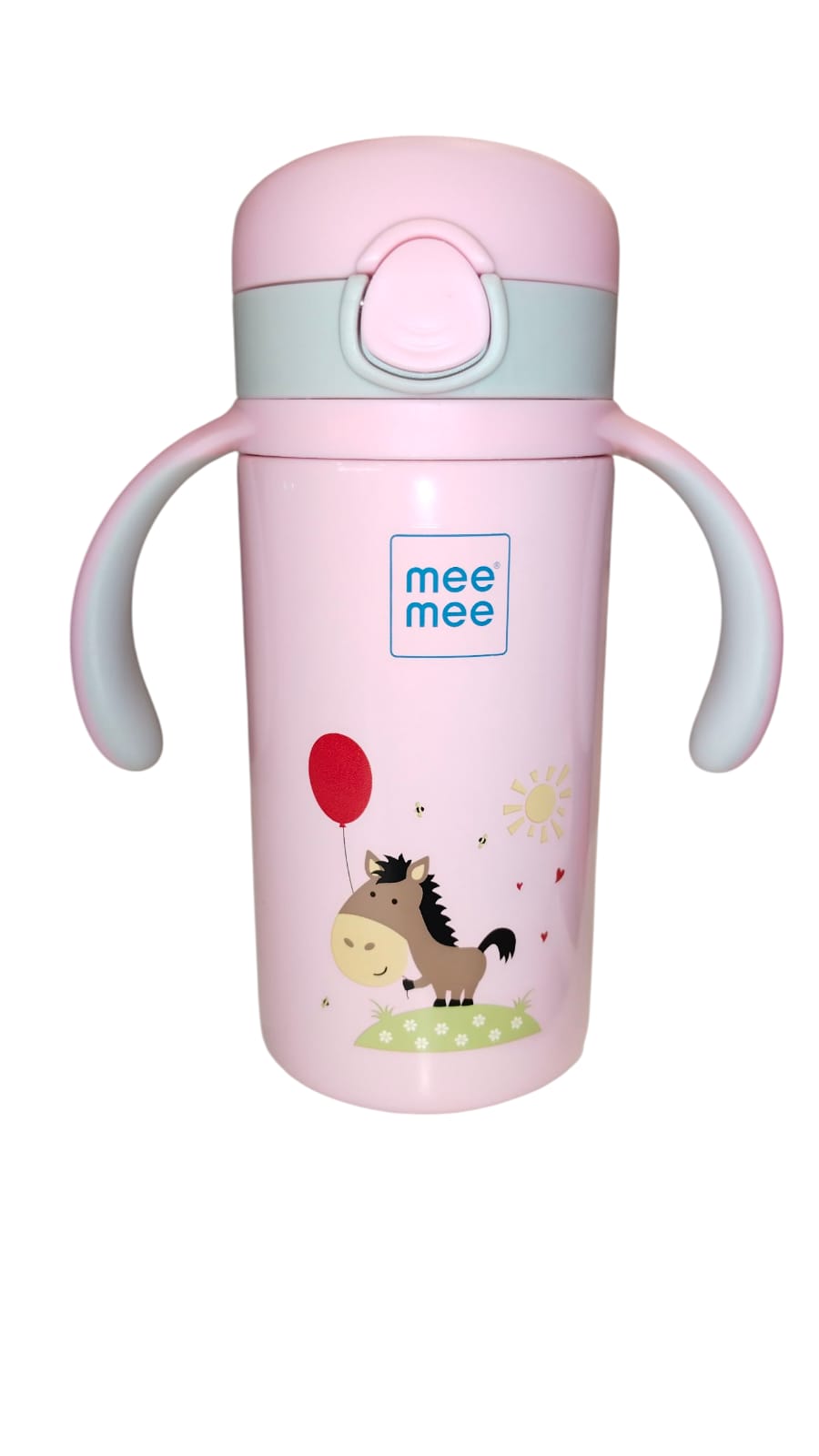 Premium Stainless Steel Straw Sipper for Baby, Leak & Spill Proof BPA Free Soft Silicone Straw Drinking Sipper Bottle for Baby