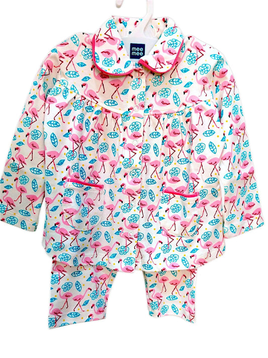 Mee Mee Girls' Cotton Night Suit – Offwhite, Adorable & Cozy