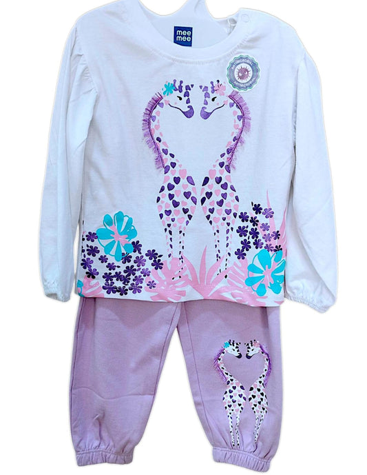 MeeMee Girls "Be Cute & Kind" Playful Jogger Set