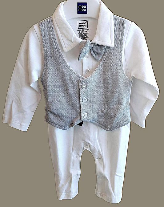 Baby Boy's Vest Set With Bow Tie