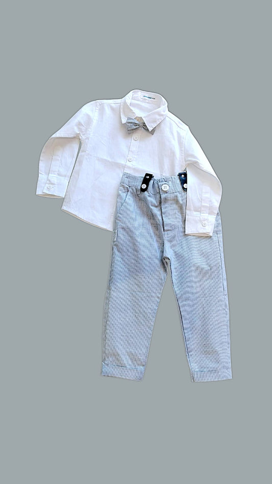 Printed Cotton Trouser Set For Boys