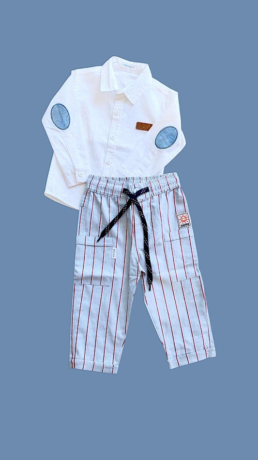 Printed Cotton Trouser Set For Boys
