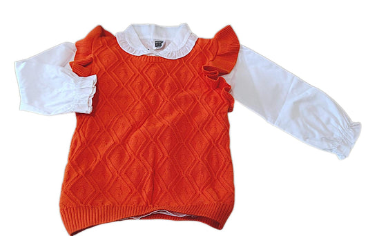 Girls Top - Ecru Melange