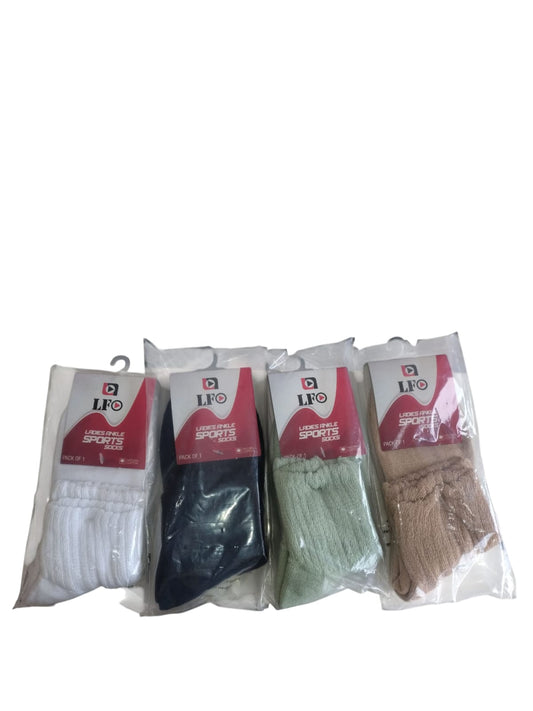 LFO Crew Socks For Ladis LTA-01 By Liberty