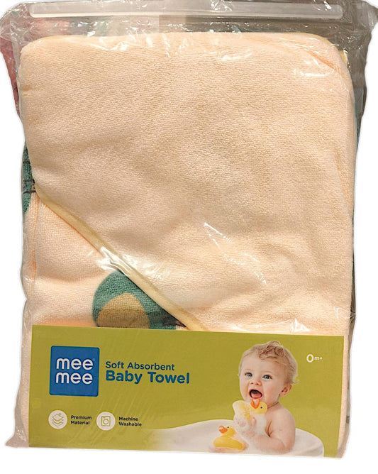 Mee Mee Micro Fiber Baby Bath Towel for New Born | Wash Cloth, Quick Absorbent, Extra Soft Cotton Towels for Kids/Toddlers/Infants/Babies,
