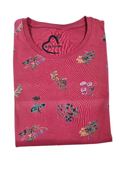Being Human Clothing Men Slim Fit Crew Neck T-Shirts- #BHTS24011