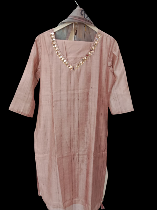 Embroidered Kurta with Trousers & Dupatta #KS-A24-SK-0103