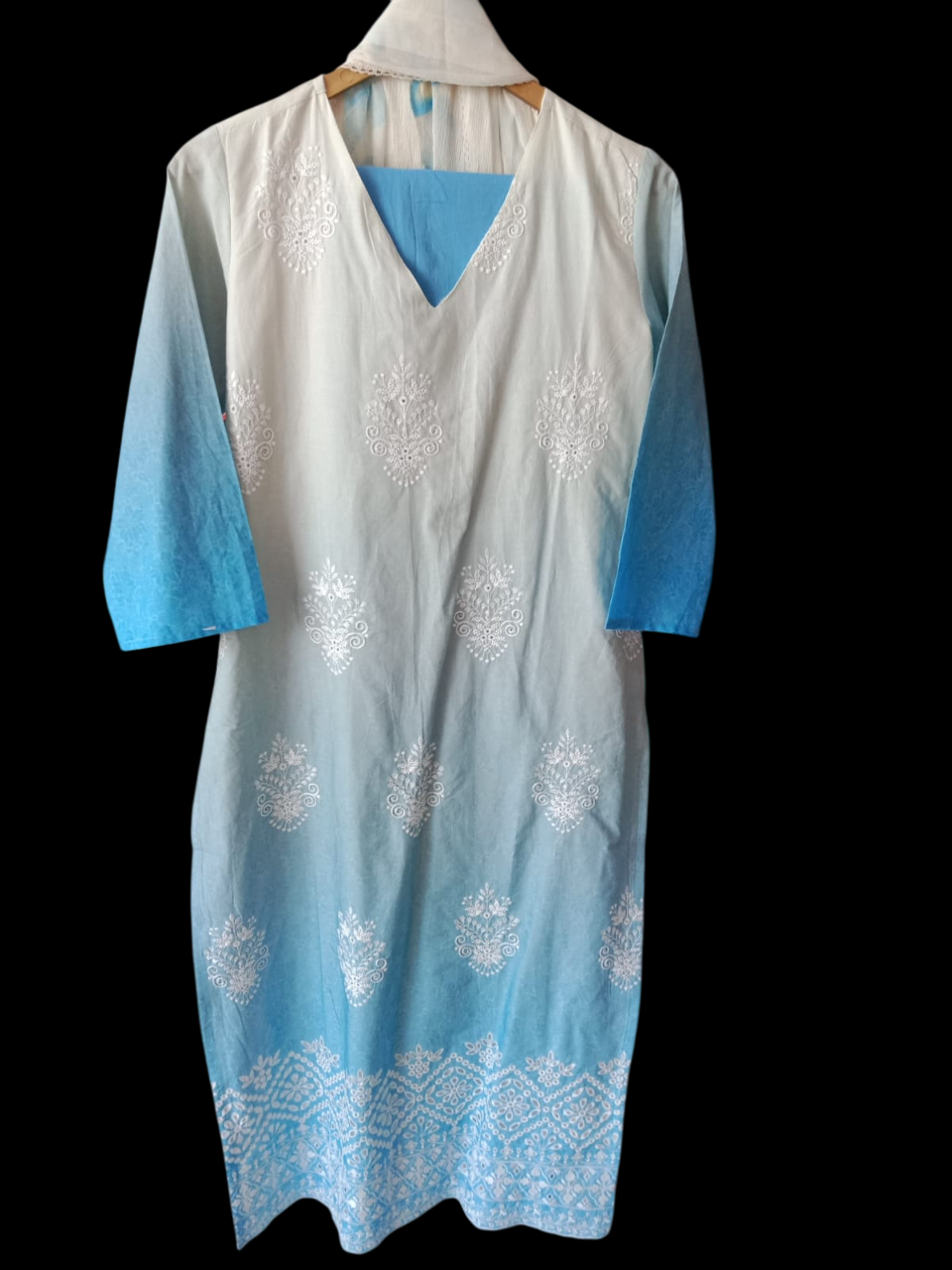 Embroidered Kurta with Trousers & Dupatta #KS-A25-sk-0068