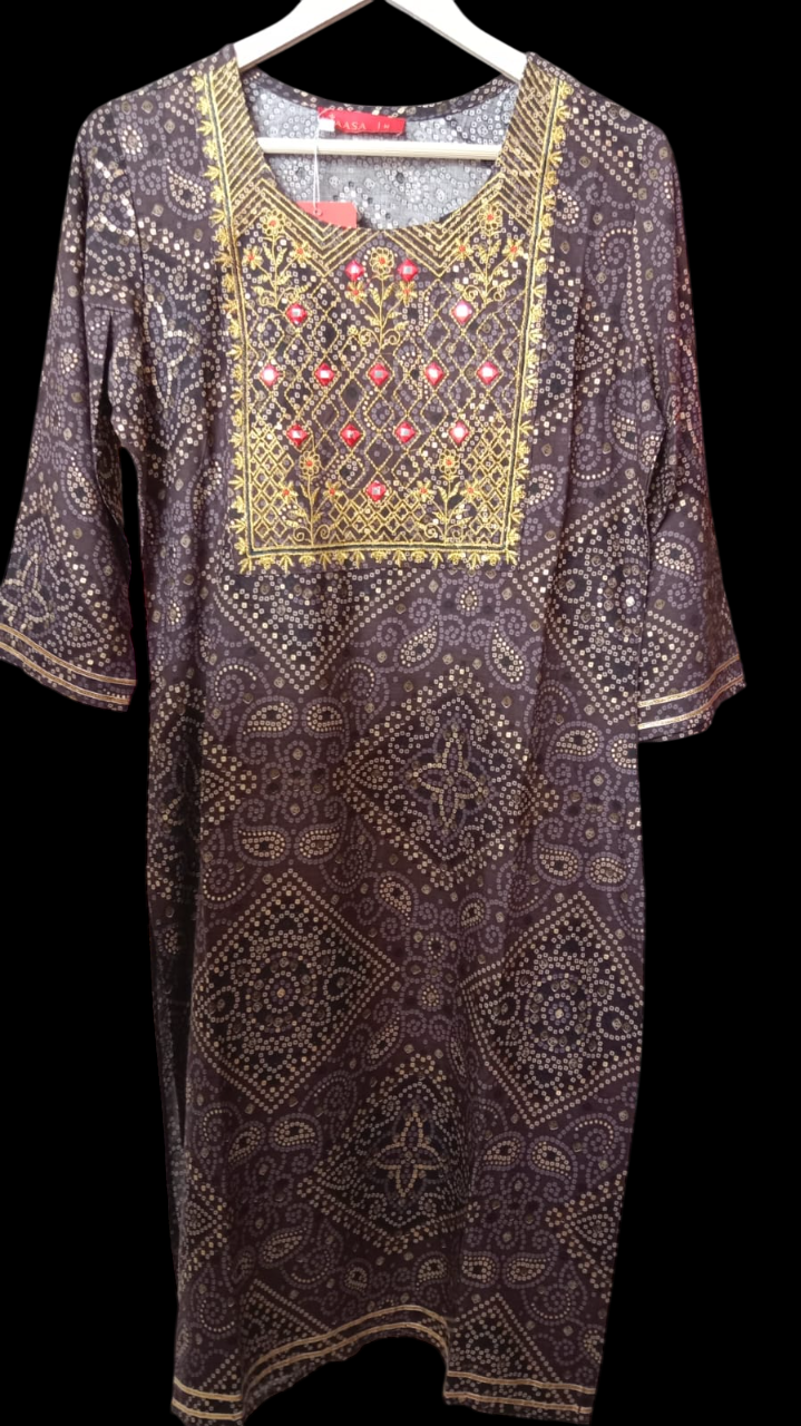 Grey Embroidered Kurta #KS-S25-KR-0056