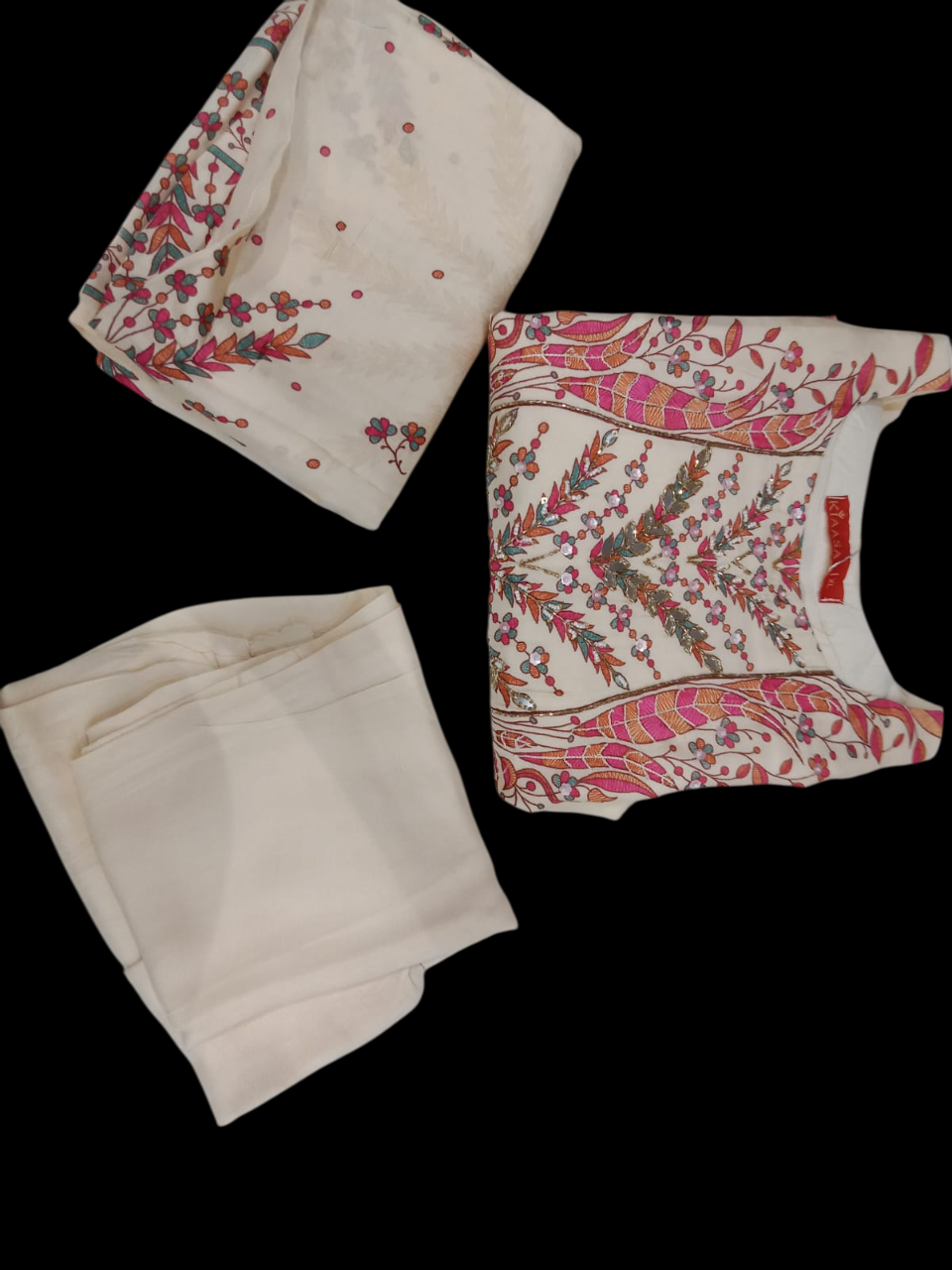 Embroidered Kurta with Trousers & Dupatta #KS-A24-SK-0147