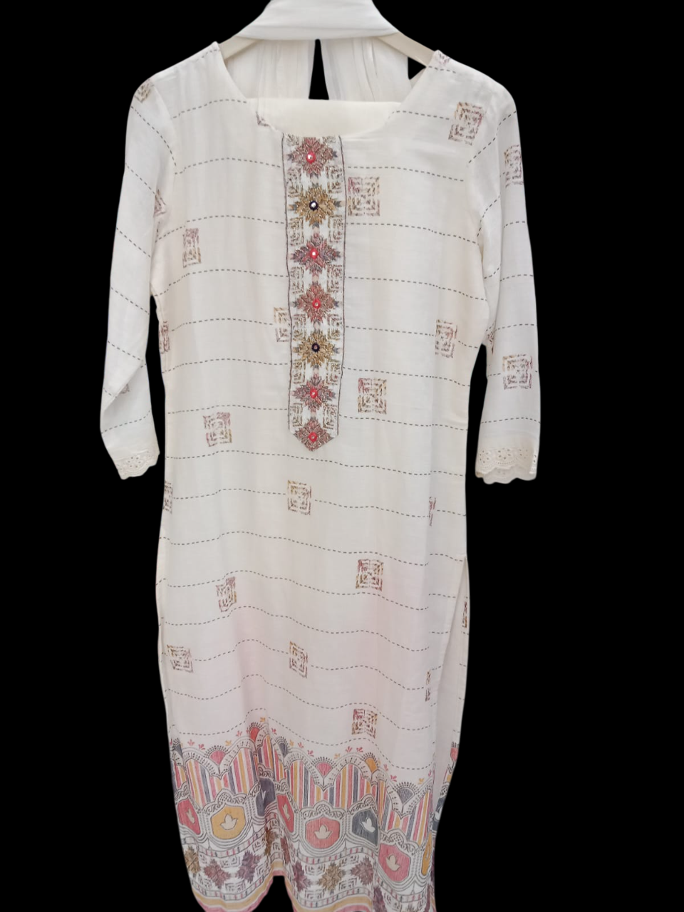 Embroidered Kurta with Trousers & Dupatta #KS-A24-SK-0348