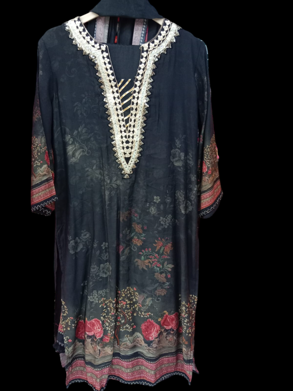 Embroidered Kurta with Trousers & Dupatta #KS-A24-SK-SK-1104