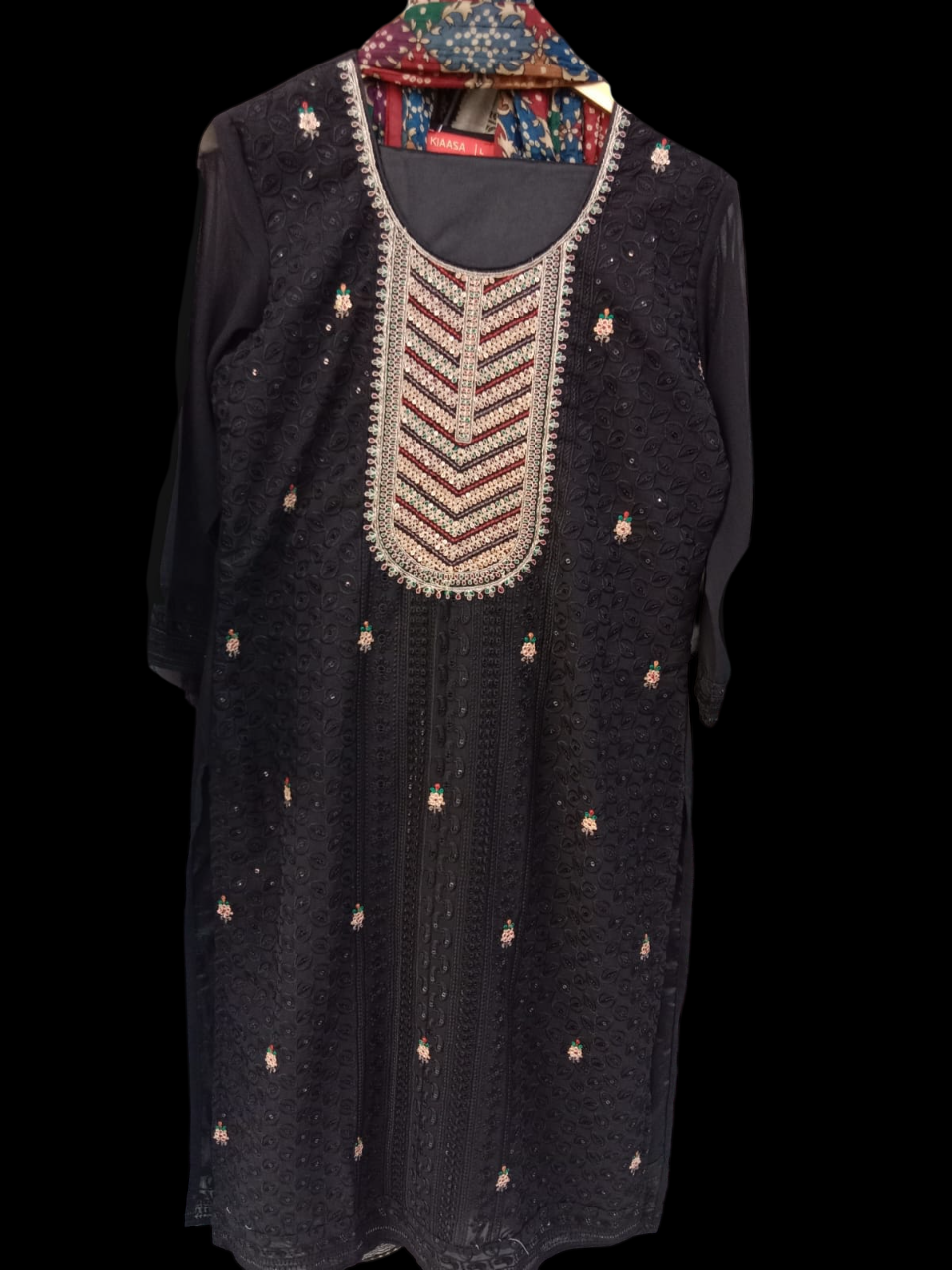 Embroidered Kurta with Trousers & Dupatta #KS-S25-SK-0583