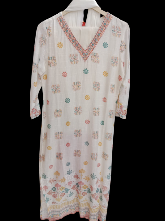 Embroidered Kurta with Trousers & Dupatta #KS-A24-SK-0345