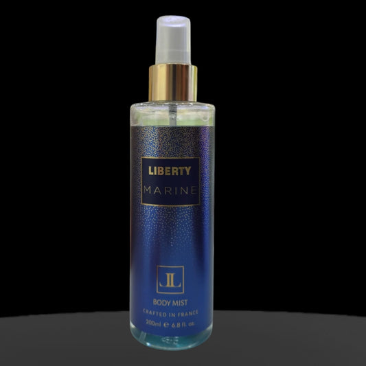 Liberty Luxury Marine Body Mist for Men & Women Long Lasting Aquatic Fragrance Travel Friendly Perfume Body Spray Crafted in France 200ml