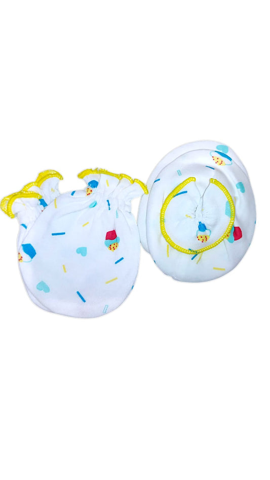 Premium & Soft Baby Cap, Mitten & Booties Set | Comfortable & Essential for Babies, Infants & New Borns