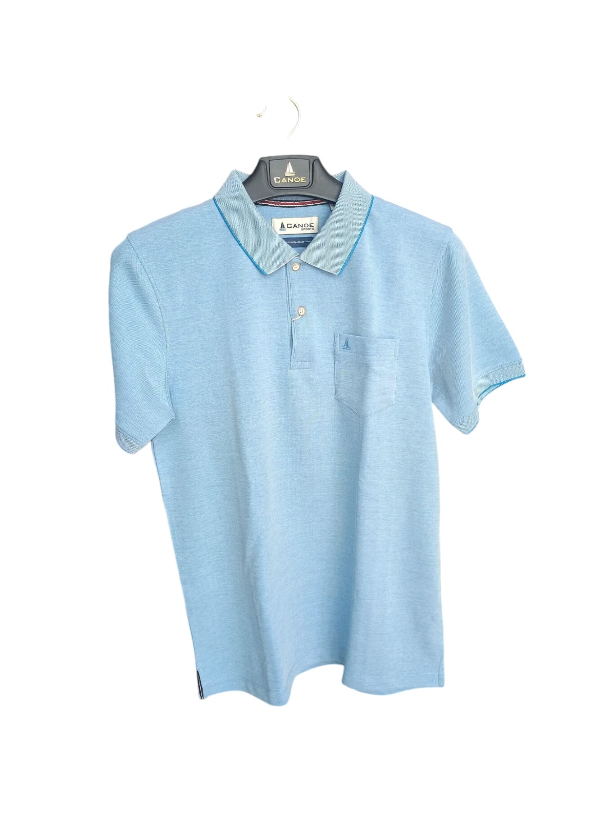 Canoe Men Short Sleeve Polo Neck Solid Pattern T-Shirt # TSH-KELLAN-N1