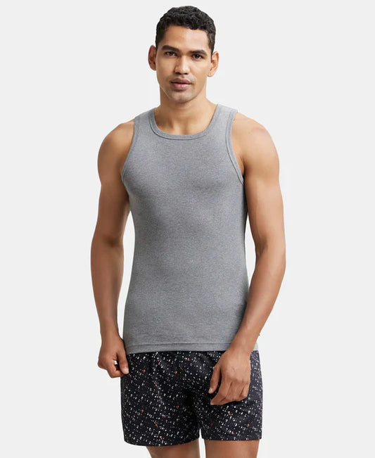 #ZN14 Super Combed Cotton Rib Square Neck Sleeveless Vest