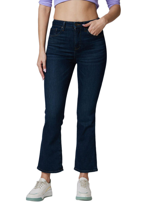 Spykar Mid Rise Bootcut Fit Blue Jeans For Women #WDELI1BD250
