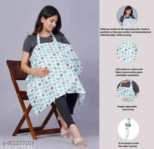Shopaxis Premium Cotton Feeding Cover / Nursing Cover with Adjustable Strap for Breastfeeding