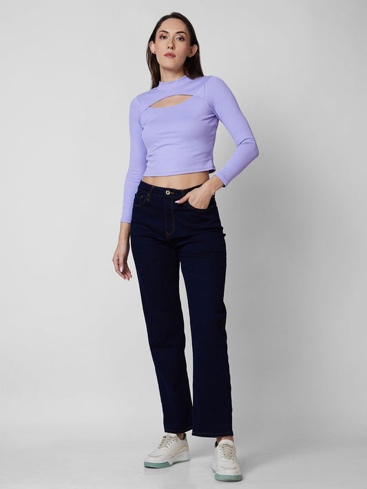 Spykar High Rise Straight Fit Blue Jeans For Women #WDBEL1BD263
